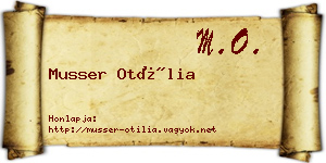Musser Otília névjegykártya